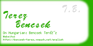 terez bencsek business card